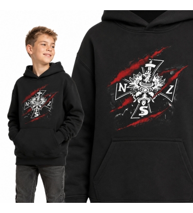 Bluza z kapturem dziecięca Patriotyczna NSZ ŻOŁNIERZE WYKLĘCI